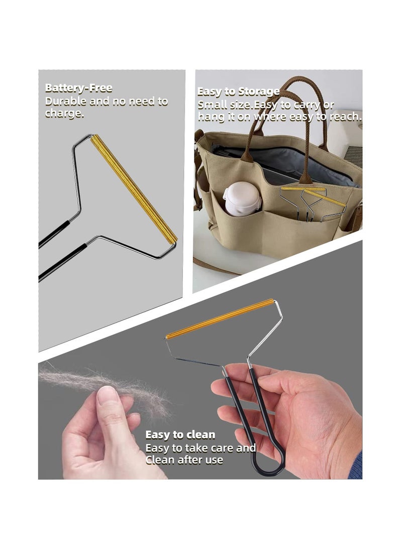 KASTWAVE 2 Pack Portable Lint Remover Pet Hair Cleaner for Fuzz Fabric Double Sided Roller Quick Epilator Shaver Dog Cat from Clothing Furniture Blanket Stair Carpets - Image 2