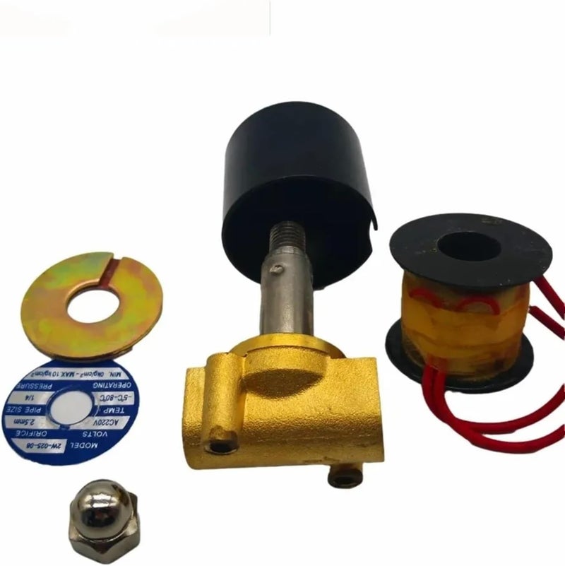 Solenoid Valve Normally Closed Brass DN06/08/10/15/20/25 1/4" 3/8" 1/2" 3/4" 1" 12V 220V 24v Pneumatic for Water Oil Helium Gas(DN25,G_220V_Copper Body) - Image 2