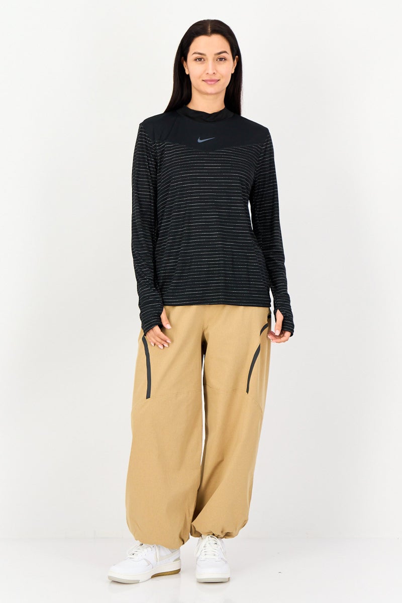 Nike Women Dri-Fit Long Sleeve Running Top, Black - Image 3