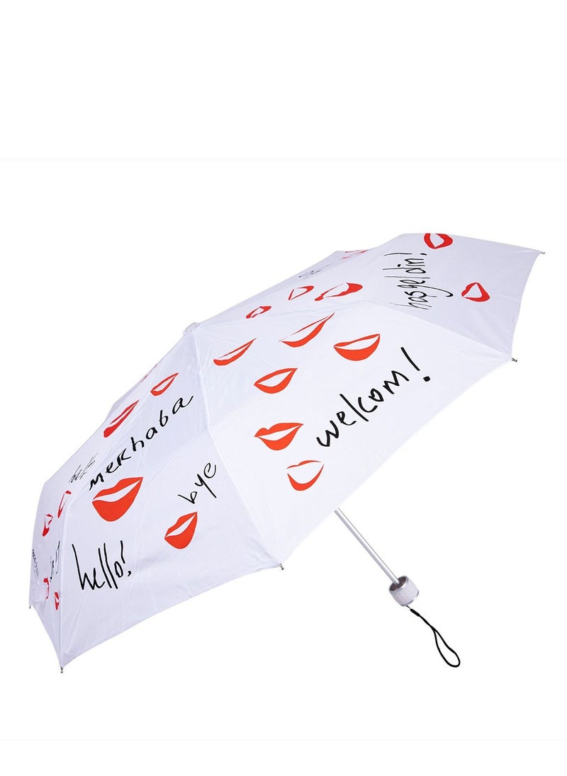 Biggdesign - Biggdesign Languages Mini 8 Ribs Folding Umbrella with UV Protection - Image 1