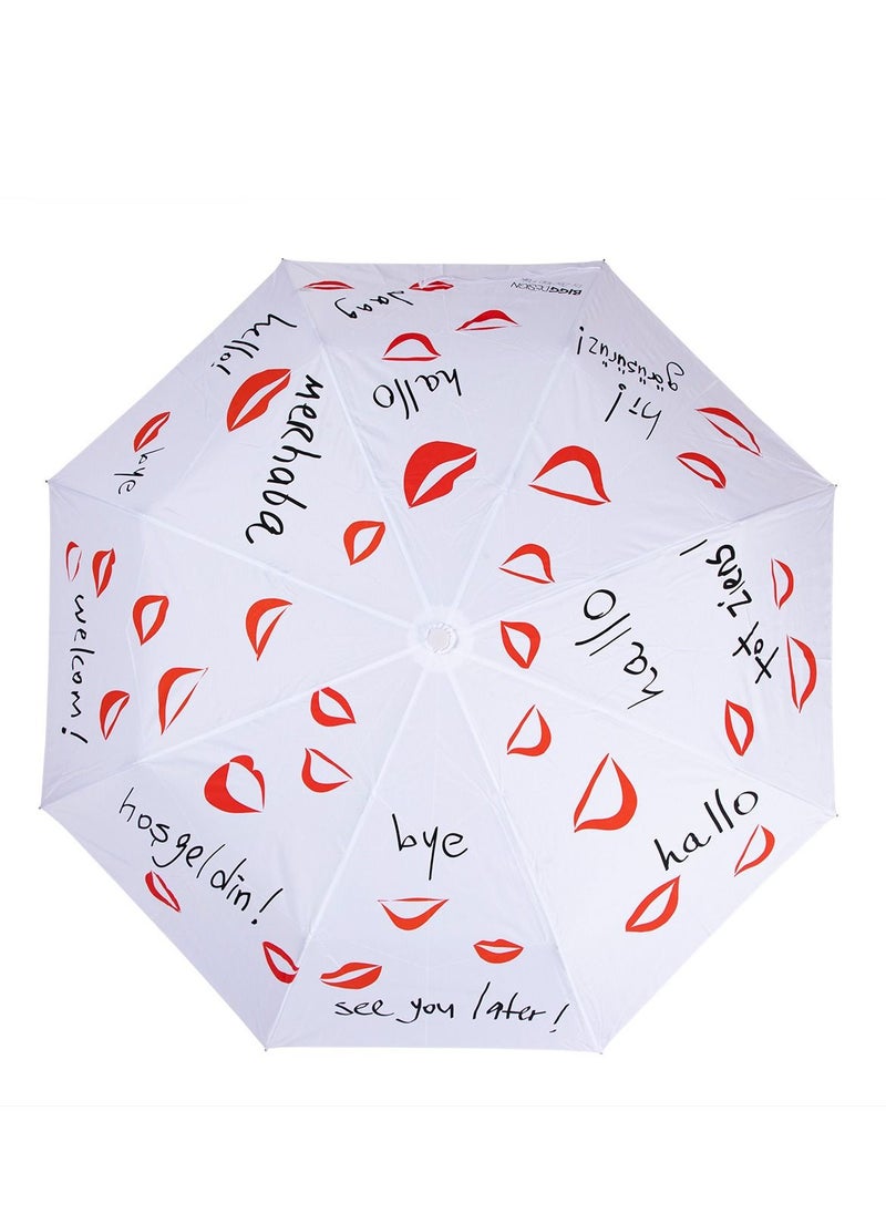 Biggdesign - Biggdesign Languages Mini 8 Ribs Folding Umbrella with UV Protection - Image 1