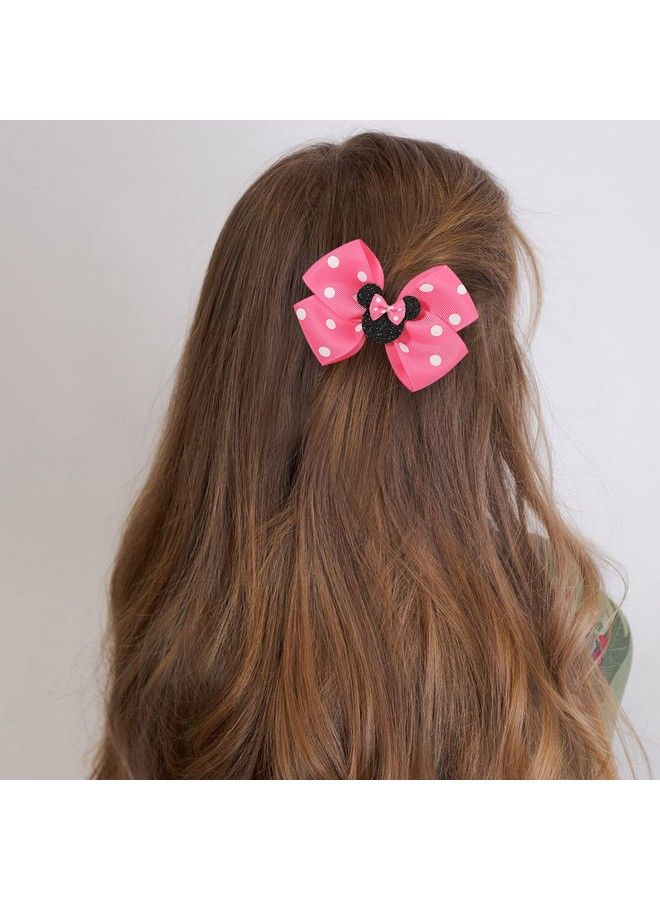 YHXX YLEN 6Pcs Baby Girl Mouse Ears Hair Bows Clips Baby Hair Accessory Birthday Mouse Ear Hair Clip For Baby Kids Girls Women Mice Hair Accessories  - Image 3