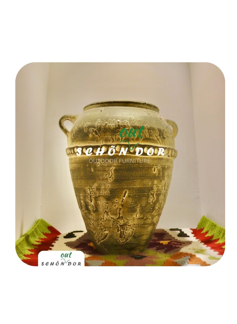 أثاث شندور مزهرية خضراء | اناء للزهور | 32x38 سم | ديكور المنزل