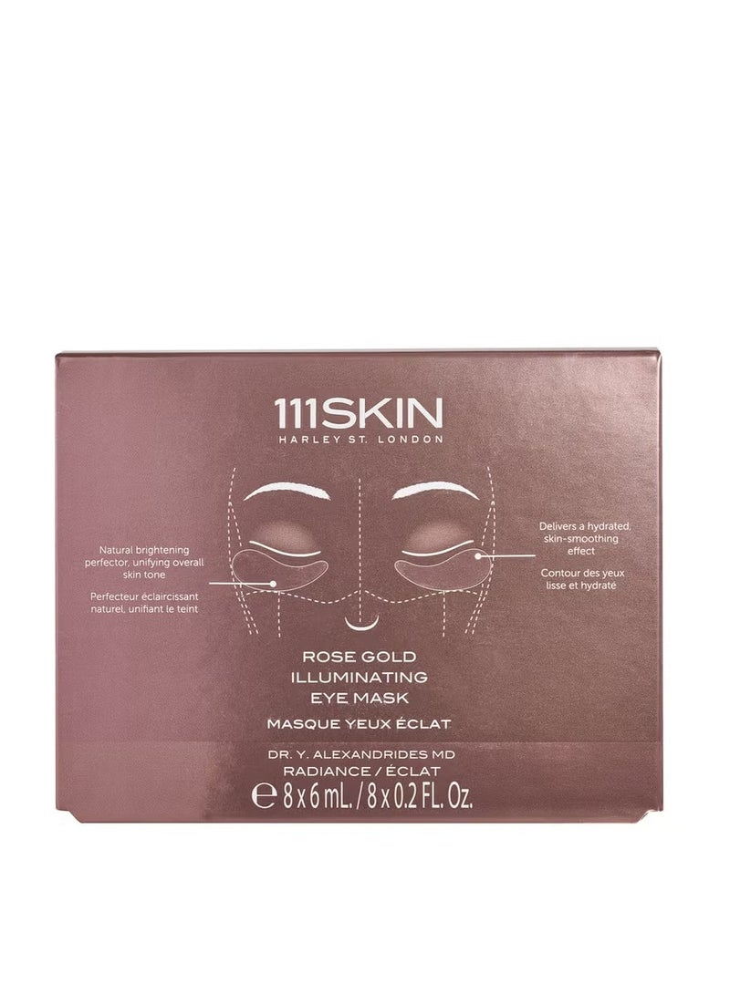 111سكن قناع العيون المضيء بالذهب الوردي من 111SKIN - علبة 8 × 6 مل - Image 1