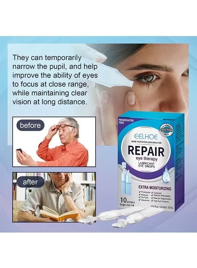 إيلهو NH قطرات العين المرطبة الطبيعية 10 قطع | لتخفيف الجفاف والإجهاد، تغذي العينين | خالية من المواد الحافظة - Image 2