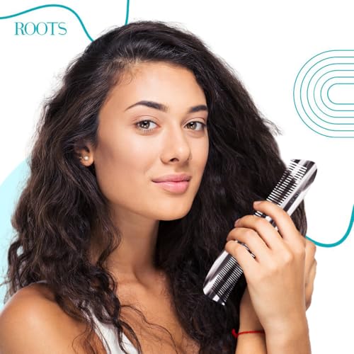 ROOTS Yoga Hair Comb | Dual Teeth For Styling & Detangling | Rounded Teeth prevent Hair damage | For Women with Straight, Long, silky, Wavy Hair | Wet & Dry use | Length - 7 Inch | Model No - YC8 - Image 3