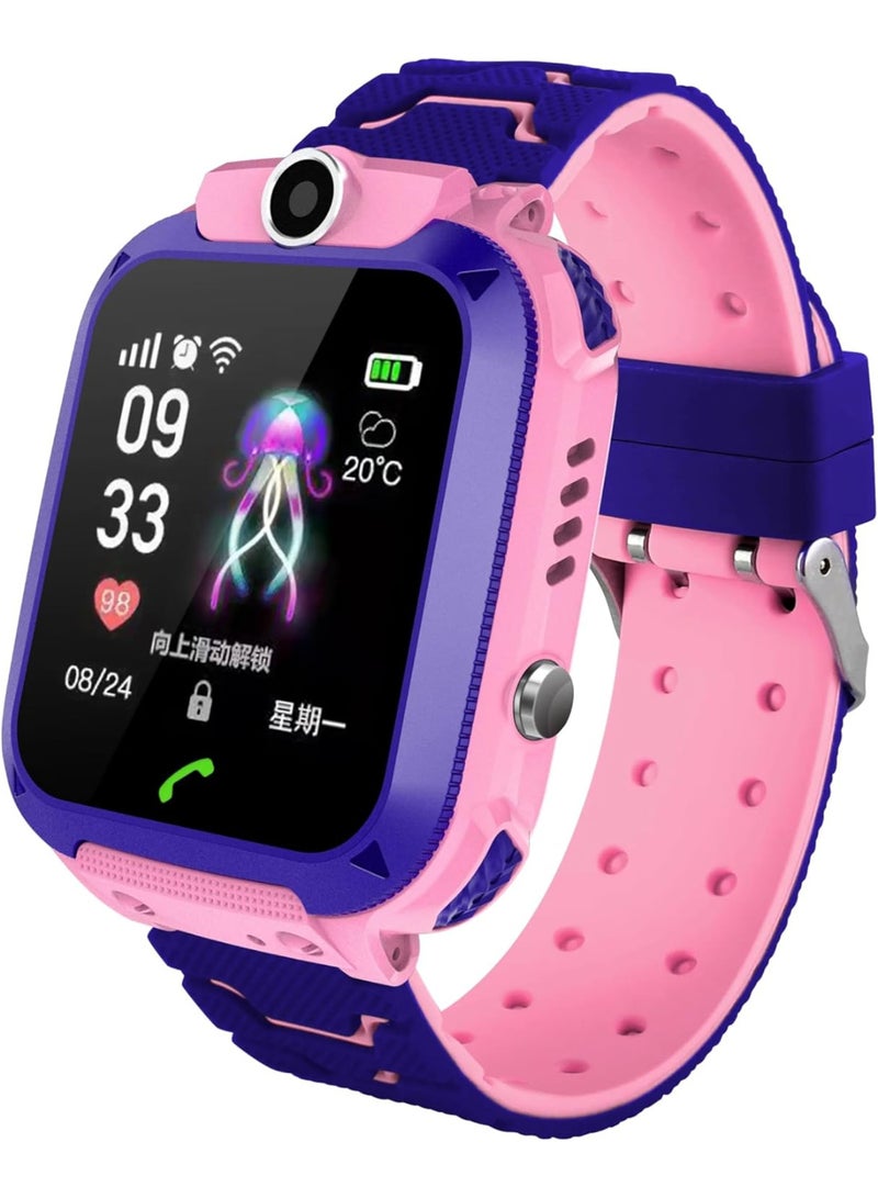 Next Store Q12 Kids Smartwatch with GPS, LBS, phone calls, color screen, SIM card support, real-time location tracking via mobile app, and a comfortable and safe design for children (pink) - Image 1