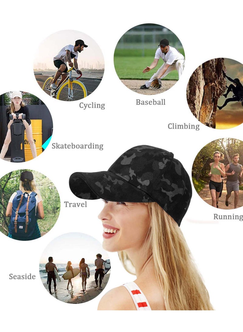 نيبمينينت Baseball Cap - Camouflage for Women Men, Unisex Adjustable Ponytail Trucker Fashion Hat Running Sports Summer Outdoor Vintage Camo Sun Dad Gifts - Image 4