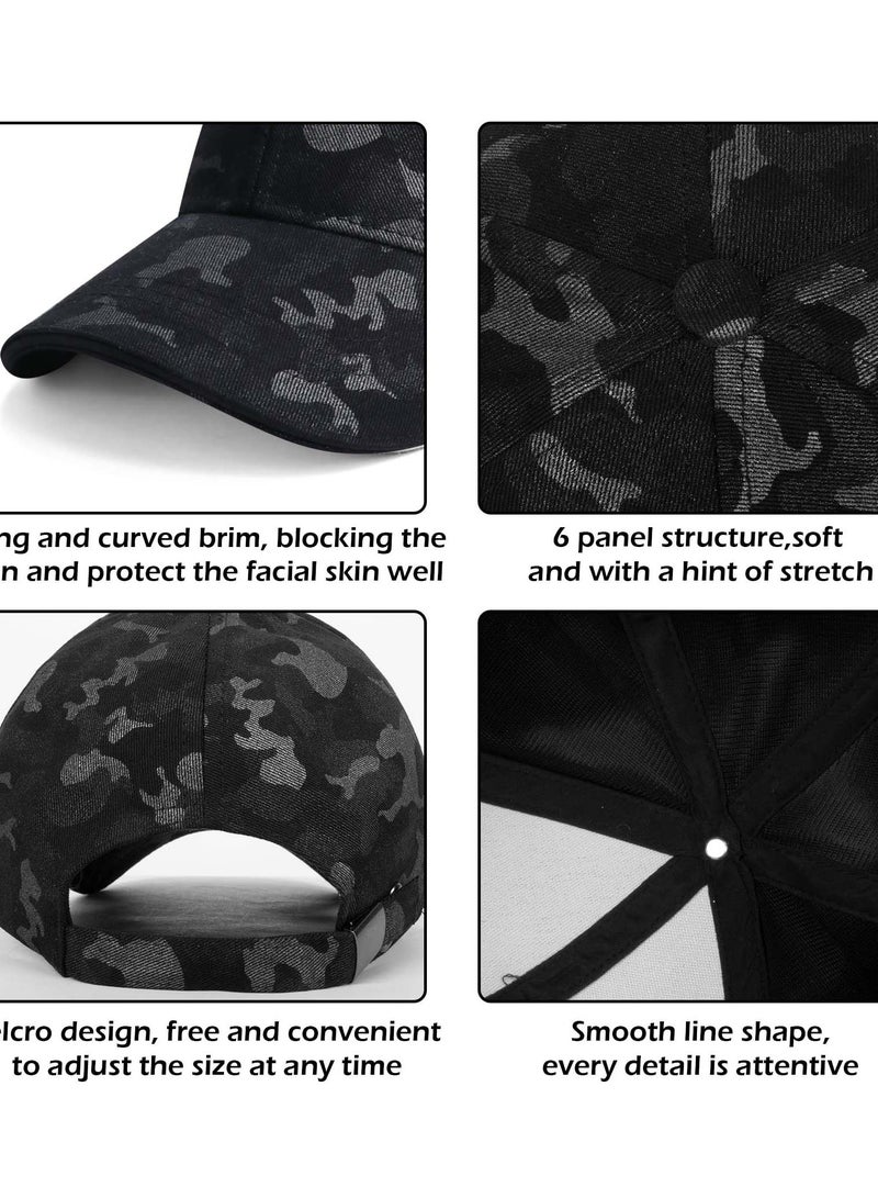 نيبمينينت Baseball Cap - Camouflage for Women Men, Unisex Adjustable Ponytail Trucker Fashion Hat Running Sports Summer Outdoor Vintage Camo Sun Dad Gifts - Image 5