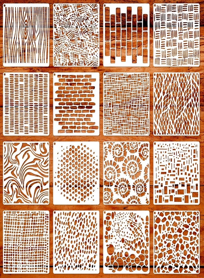 Felixcraft 16PCS Geometric Stencils for Painting, Reusable Abstract Layering Stencils for Crafts Reusable on Wood, Furniture, Floor, and DIY Home Decor - Image 1