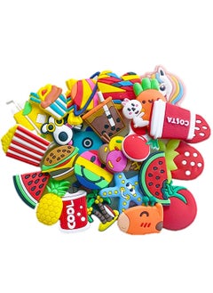 KASTWAVE Shoe Decoration Charms, 100 Pcs Assorted Different Shoe Charm for Crocs Charm for Hole Hole Shoe Buckle Party Favors ​Mini Charm Bracelet Wristband Decoration for Men Women Kid  - Image 3
