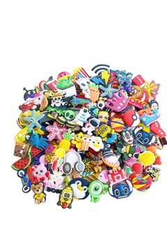 KASTWAVE Shoe Decoration Charms, 100 Pcs Assorted Different Shoe Charm for Crocs Charm for Hole Hole Shoe Buckle Party Favors ​Mini Charm Bracelet Wristband Decoration for Men Women Kid  - Image 2