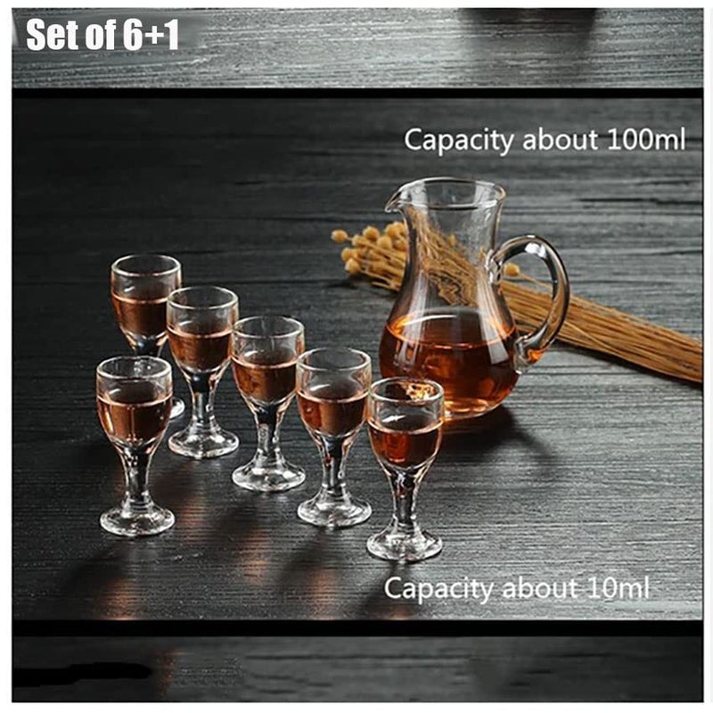NEW Super Small wine Goblet cup ultra-transparent glass goblet a cup of Maotai small glass of spirits Set of 7pcs - Image 2