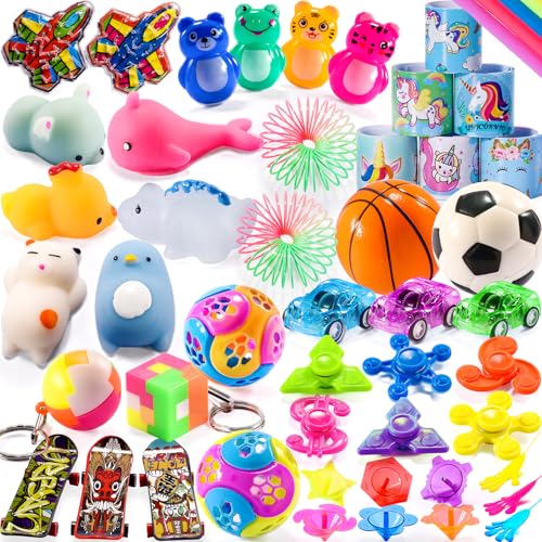 WESAYEE 57PCS Treasure Chest for Kids Small Prizes Party Favors for Kids 812 48 35 Rewards Treasure Box Fidget Toys for Classroom Prizes Goodie Bag Stuffers Pinata Filler Claw Machine Toys Refill - Image 1