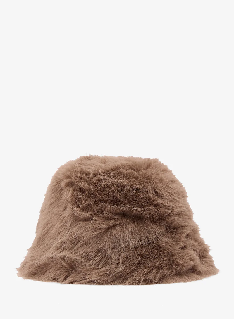 Ginger Faux Fur Bucket Hat