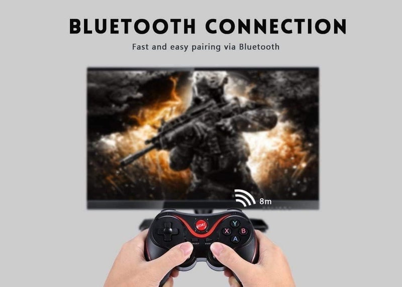 SSR Wireless Gaming Controller Joystick Support for Android Phone Smart Box Smart TV & Smart Phone X3 Bluetooth Wireless Gamepad Controller Handle for Android Smartphone Black - Image 2