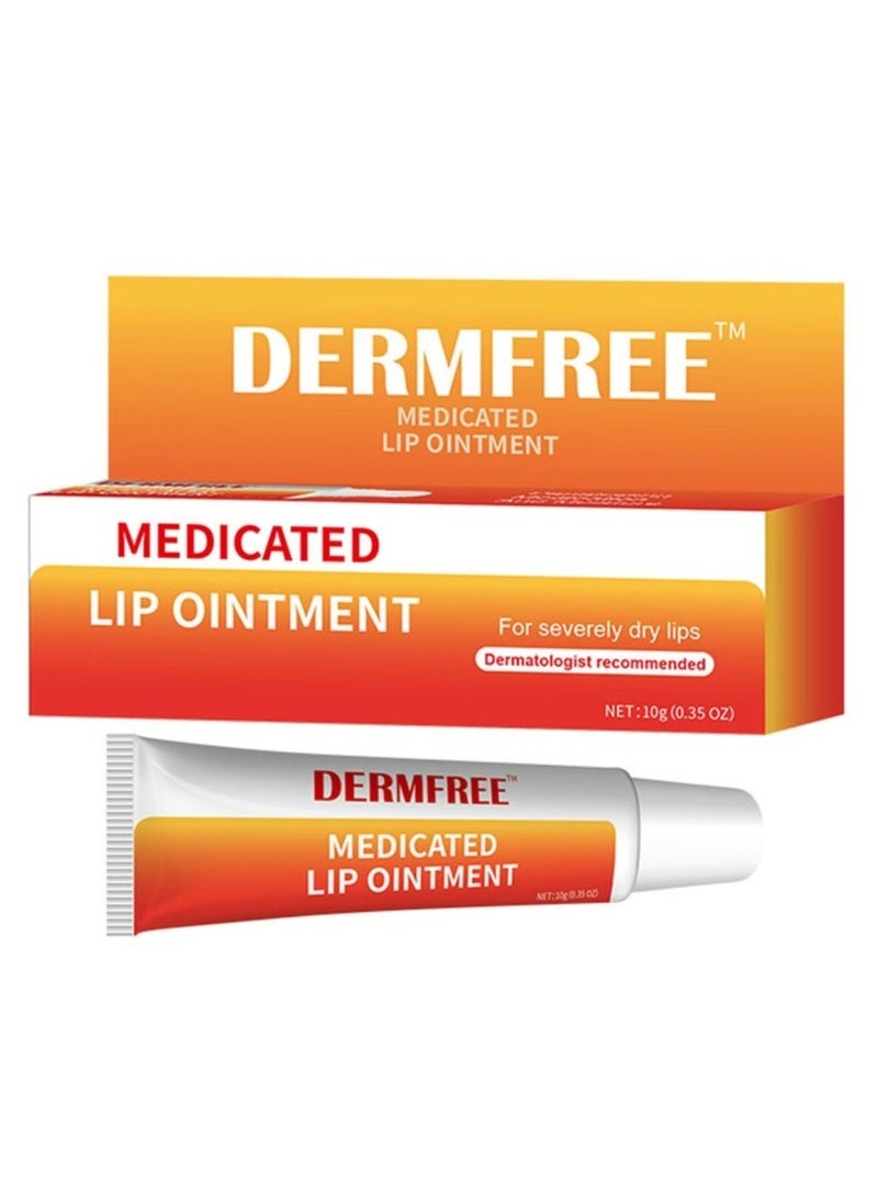 DERMFREE - Lip Ointment for Dry Lips for Dry Cracked Lips Moisturizing Hydrating Exfoliating Nourishing Lip Balm Lip Ointment for Severely Chapped Lips Exfoliate Dead Skin for Lips Lip Balm - Image 1