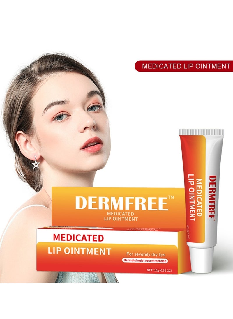 DERMFREE - Lip Ointment for Dry Lips for Dry Cracked Lips Moisturizing Hydrating Exfoliating Nourishing Lip Balm Lip Ointment for Severely Chapped Lips Exfoliate Dead Skin for Lips Lip Balm - Image 1