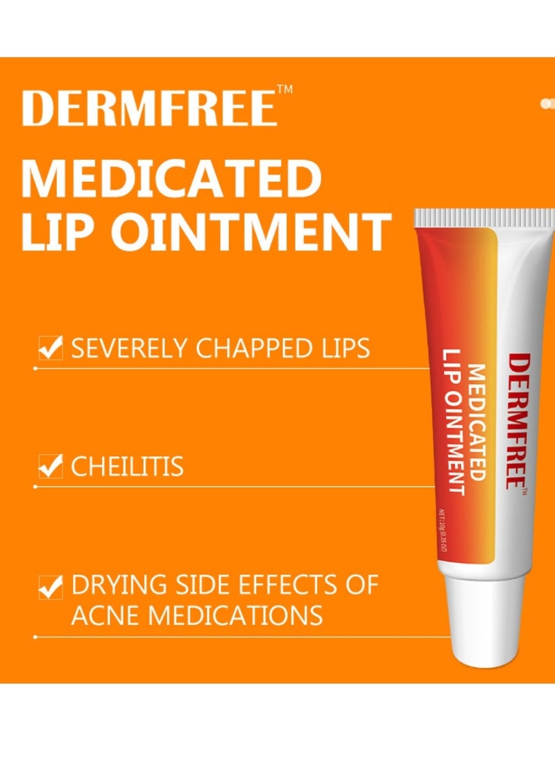 DERMFREE - Lip Ointment for Dry Lips for Dry Cracked Lips Moisturizing Hydrating Exfoliating Nourishing Lip Balm Lip Ointment for Severely Chapped Lips Exfoliate Dead Skin for Lips Lip Balm - Image 1