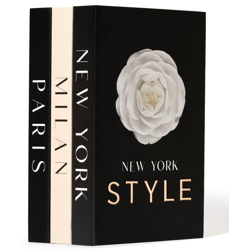 Decorative Books for Home Decor Small Fake Books for Decoration with Blank Pages  Fashion Designer Coffee Table Book Decor Set of 3 Modern Book Stack Shelf Decor  Hardcover BlackCream