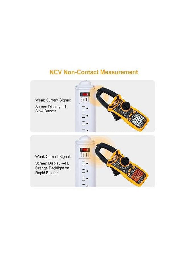 INGCO - inGCO Auto Ranging Digital Clamp Meter TRMS 6000 Counts Measures AC/DC Voltage AC/DC Current Resistance Capacitance Diode Test Temperature DCM6005 - Image 1