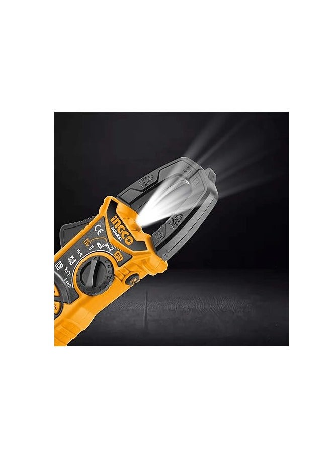 INGCO - inGCO Auto Ranging Digital Clamp Meter TRMS 6000 Counts Measures AC/DC Voltage AC/DC Current Resistance Capacitance Diode Test Temperature DCM6005 - Image 1