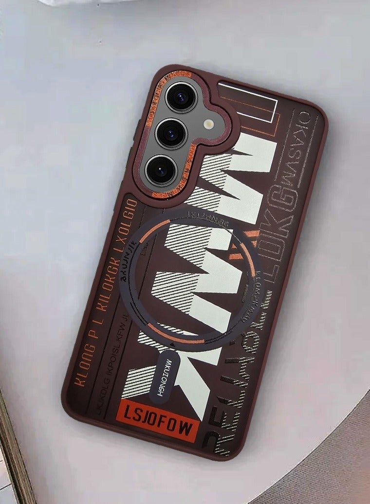 Techie حافظة TPU MWK مغناطيسية شفافة جمالية مع واقي عدسة الكاميرا المرتفع لهاتف سامسونج جالاكسي S24 بلس - مارون - Image 5