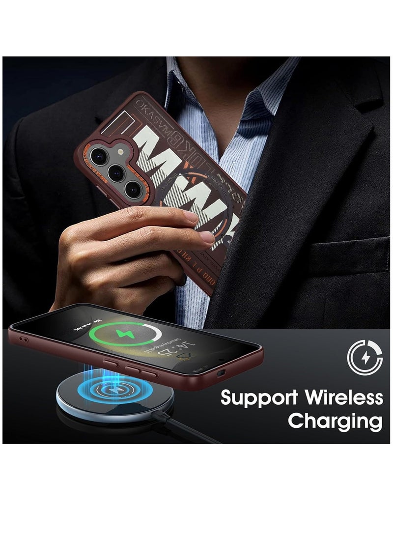 Techie حافظة TPU MWK مغناطيسية شفافة جمالية مع واقي عدسة الكاميرا المرتفع لهاتف سامسونج جالاكسي S24 بلس - مارون - Image 4