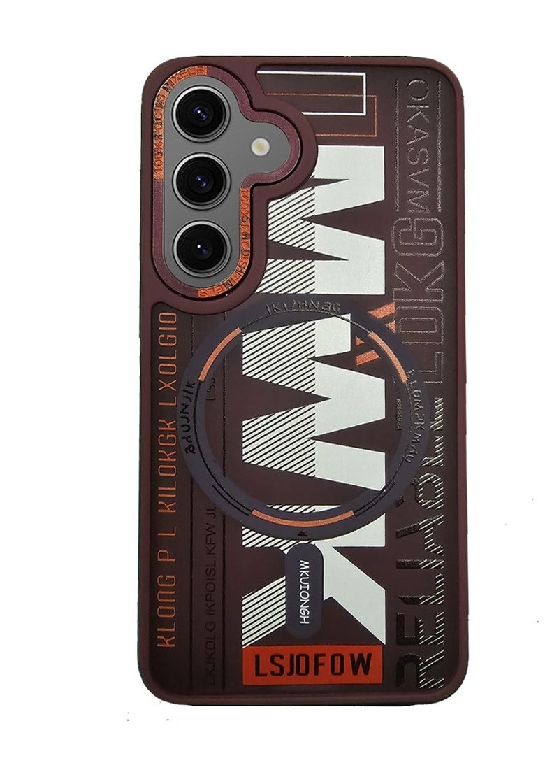 Techie حافظة TPU MWK مغناطيسية شفافة جمالية مع واقي عدسة الكاميرا المرتفع لهاتف سامسونج جالاكسي S24 بلس - مارون - Image 3