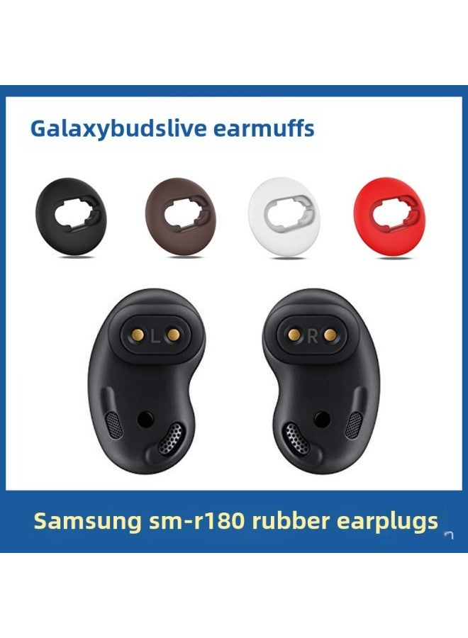 For Samsung Galaxy Buds Live Ear Wing Ear Cap Earplugs SM-R180 Bluetooth Headset Silicone Cover-Color:Large Black Pair-Model:SM-R180 - Image 1