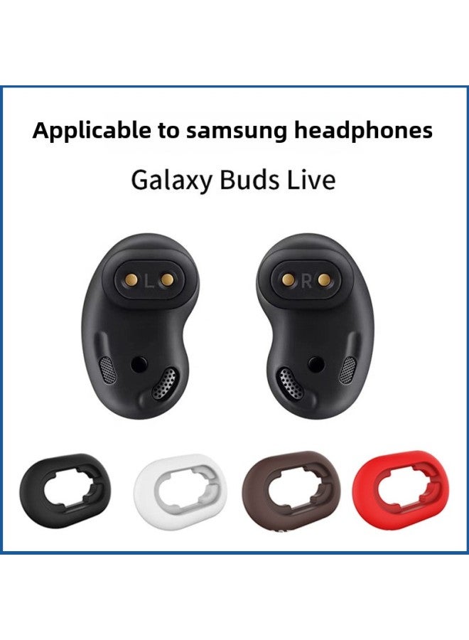For Samsung Galaxy Buds Live Ear Wing Ear Cap Earplugs SM-R180 Bluetooth Headset Silicone Cover-Color:Large Black Pair-Model:SM-R180 - Image 2