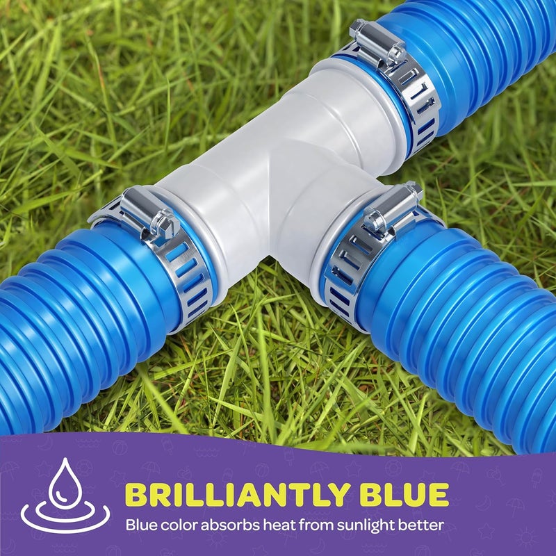 SEWANTA Replacement Hose For Above Ground Pools [Set of 2] 1.25" Diameter, 59" Long Accessory Pool Pump Replacement Hose - Filter Pump Hose Compatible with Intex Pump Models #607/#637 - Image 3