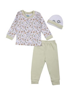 Babies Basic 7 Piece Unisex 100% Cotton Gift Set Include Bib, Pyjama, Mitten, Cap, Romper, Top And Bottom Set  - Image 2