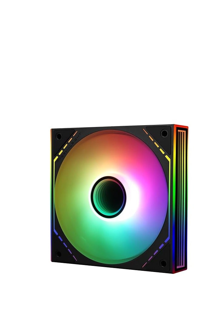 ثيرمالرايت مروحة تبريد وحدة المعالجة المركزية TL-M12-S 120 ملم ARGB تاتي مع تأثير إضاءة مرآة ARGB من ثيرمال رايت، مروحة صامتة بي دبليو ام للكمبيوتر بسرعة 1500 دورة في الدقيقة، مروحة للكمبيوتر، أسود العلامة التجارية: ثيرمال رايت - Image 1