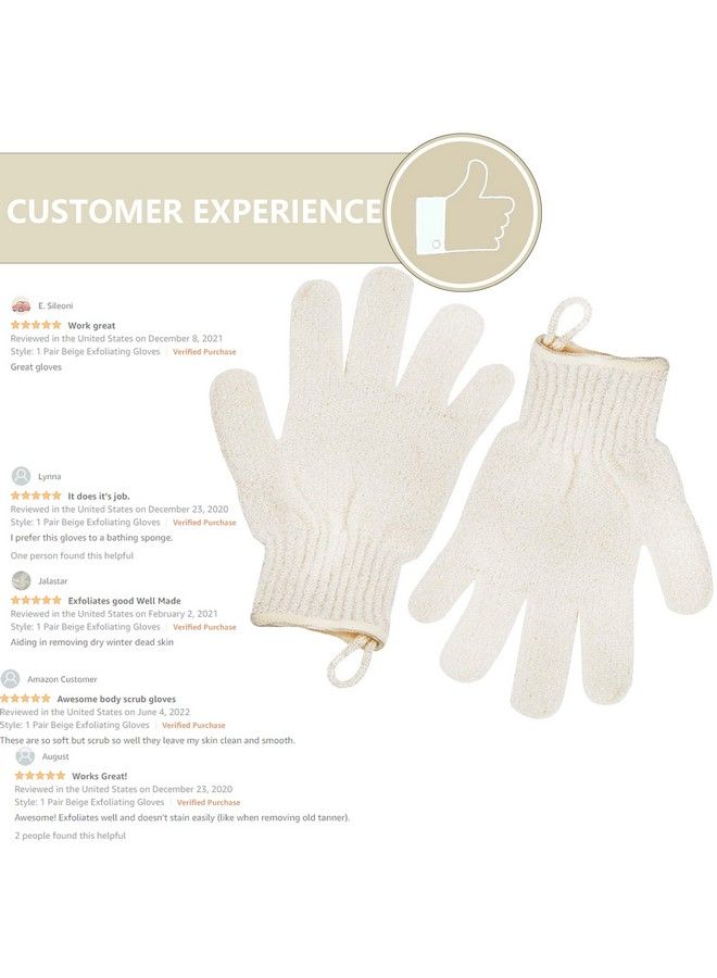 Meiyante Exfoliating Gloves Body Scrub For Smooth And Soft Skin Body Exfoliator For Ingrown Hair Dead Skin Remover And Itchy And Flaky Skin Scrubber Shower Accessories For Women And Men 1 Pair Glove  - Image 3