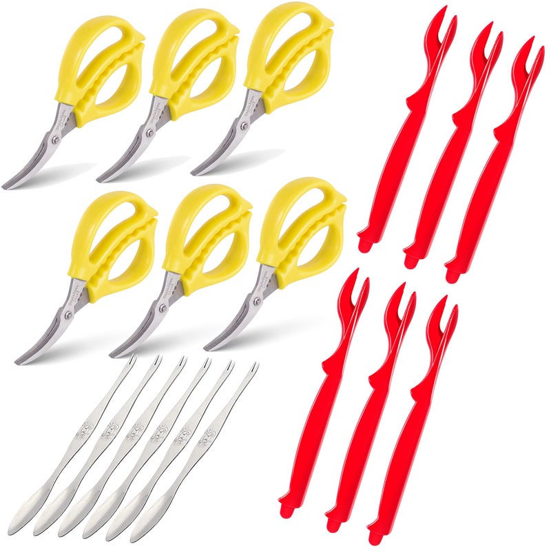 Sisims Endurance Kitchen shears Seafood Scissors for Shrimp crab lobster snow crab 6.1 Inch Stainless Steel - Image 3