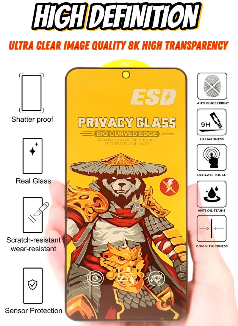 ESD 2 Pieces Tempered Dustproof Privacy Glass Screen Protector Compatible For Samsung Galaxy M51 - Image 5