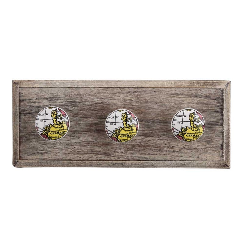 Indian-Shelf IndianShelf Handmade Wooden Germany Map Wall Hooks Hangers Holders 1004 cm Multicolor 1 Piece  - Image 1