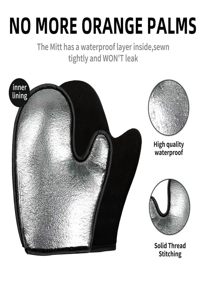 FUNAN Self Tanning Application Kit, 4-Piece Set with Back Applicator, Mini Mitt, Tanning Mitts and Ultra Soft Self Tanner Brush Bamboo Kabuki Brush, Black - Image 5