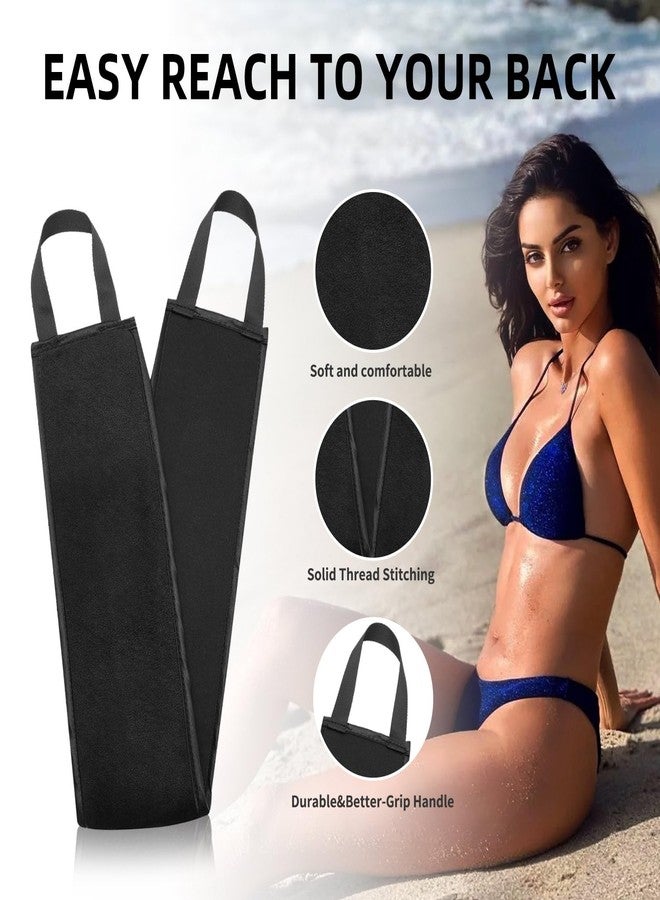 FUNAN Self Tanning Application Kit, 4-Piece Set with Back Applicator, Mini Mitt, Tanning Mitts and Ultra Soft Self Tanner Brush Bamboo Kabuki Brush, Black - Image 4