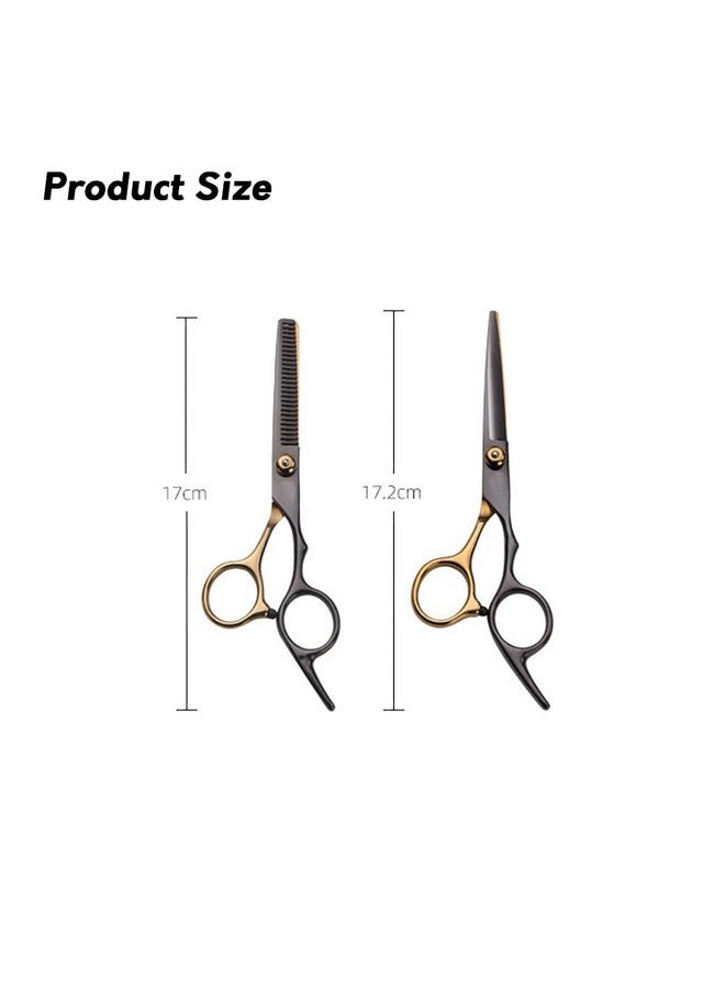 maycreate MAYCREATE® Hair Cutting Scissors for Men Stainless Steel Professional Salon Barber Hair Dressing Scissors Barber Kit Scissors for Hair cutting Kit Haircut Dressers Scissor  - Image 2