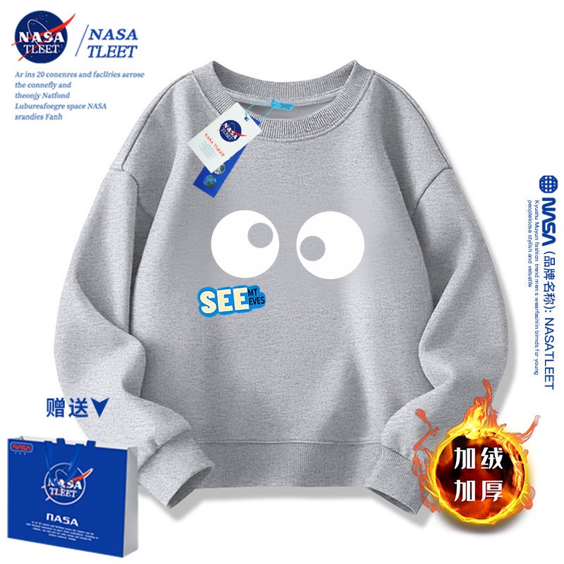 Nasa Joint-Name Boys' Sweater Medium And Big Children'S Eyes See Loose Casual Long-Sleeved Top All-Matching - Image 1