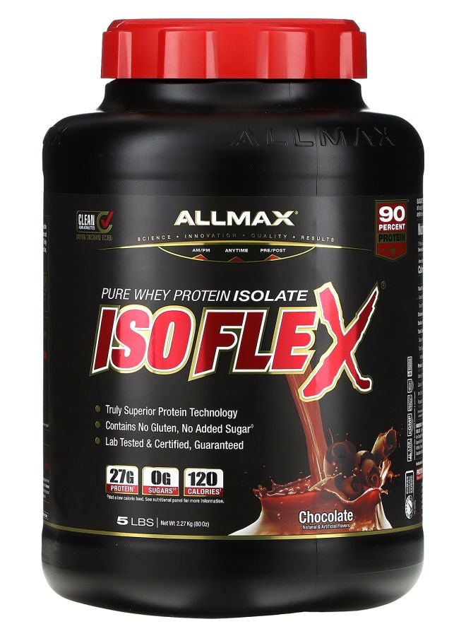 Allmax ISOFLEX® بروتين مصل اللبن النقي المعزول بالشوكولاتة 5 أرطال (2.27 كجم)