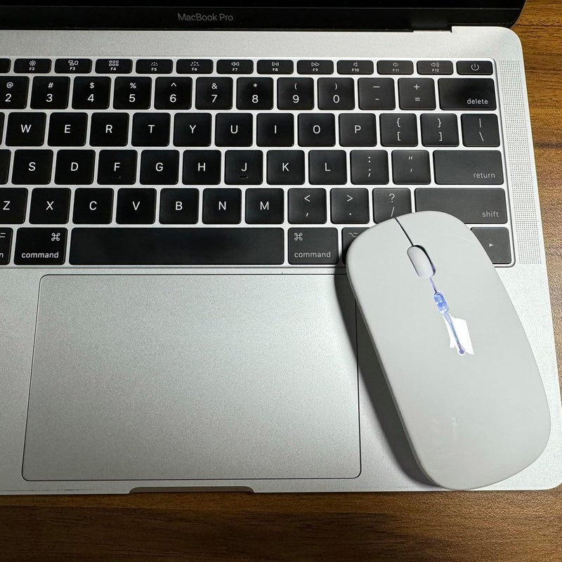 PEIBO Bluetooth Wireless Mouse for Laptop mac MacBook ipad MacBook air MacBook pro pc Desktop Computer Windows Chromebook Notebook (White White) - Image 3