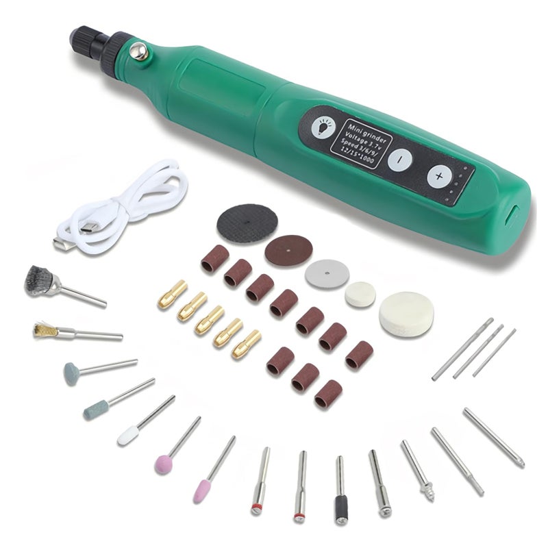 USB Rechargeable Mini Rotary Tool 15000 RPM Adjustable Speed Engraving Pen for Metal Glass Etching Sanding Polishing - Image 2