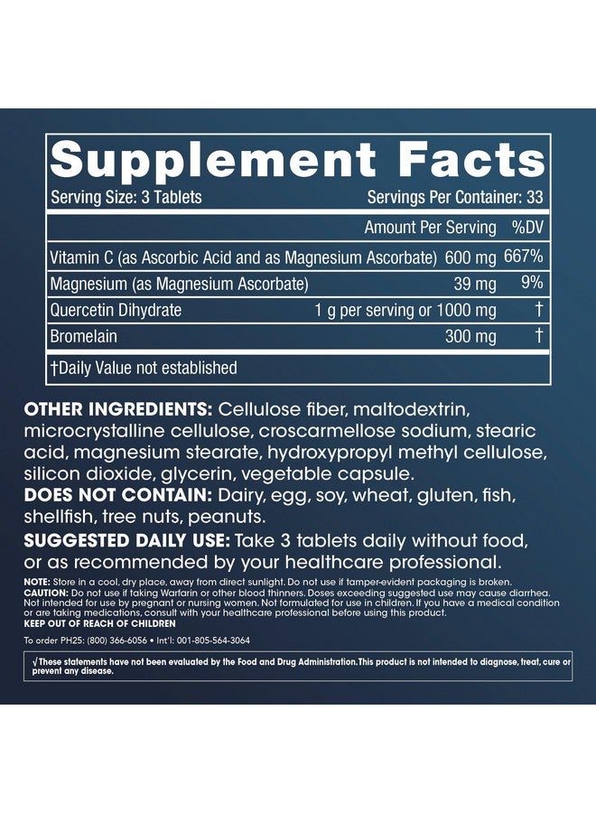 ProHealth Quercetin & Bromelain Complex (100 Tablets) - Natural Anti-Histamine - Sinus and Allergy Support Supplement - Image 2
