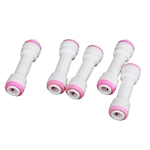 Malida 1/4" RO Water Tube Fitting Check Valve,Straight Quick Push to Connect Check Valve,for Ro Water Systems,Water Purifier, Pack of 5 - Image 1