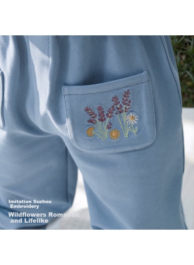 Aqpa Baby Denim Jeans Spring Autumn Toddler Baby Outing Pants Denim Blue 80 - Image 2