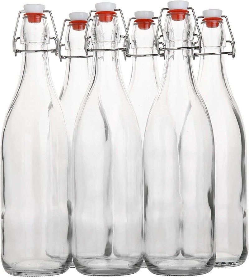 RAVIZAA Top Glass Bottles BPAFree 32oz Flip Top Airtight Brewing Bottle Beer Oil and Vinegar Beverages Homemade Juices 8 - Image 1