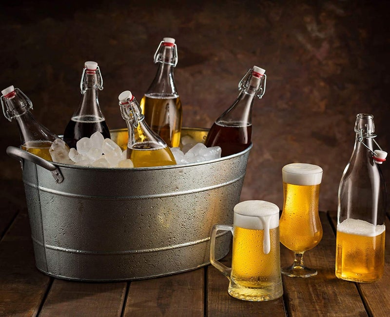 RAVIZAA Top Glass Bottles BPAFree 32oz Flip Top Airtight Brewing Bottle Beer Oil and Vinegar Beverages Homemade Juices 8 - Image 5